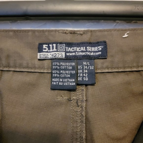5.11 Tactical Series Mens Pants Size 34x32 Olive - Picture 3 of 5